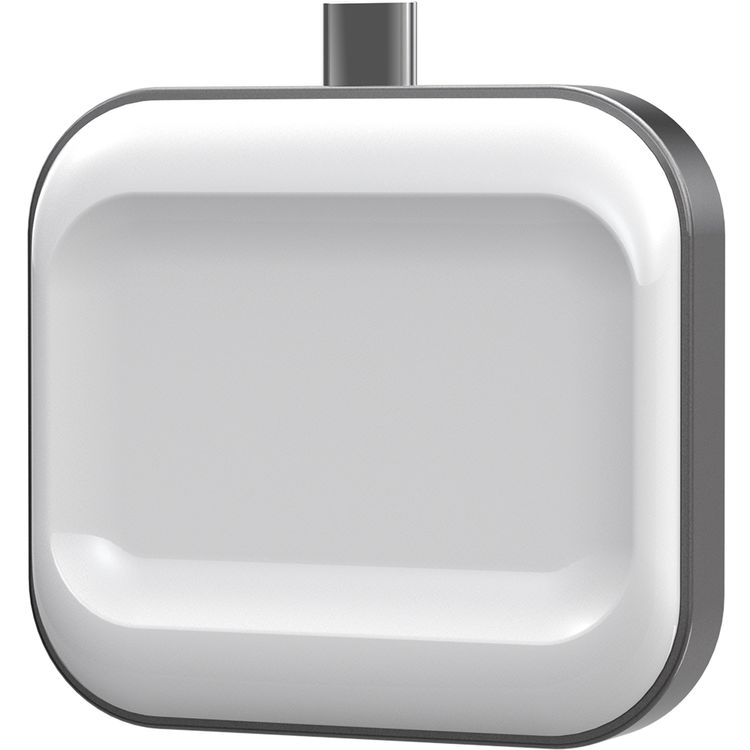 Porodo Dual-Dock Wireless Charger for Apple Watch & AirPods, Travel Friendly, 3W Apple Watch Output, 5W AirPods Output, Plug & Charge, Type-C Charging - Gray