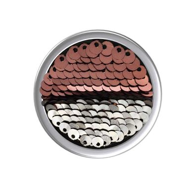 Nuckees Reversible Sequins Stand and Grip with Snug-hug Technology Compatible for Smartphones - Magnetic Mount Friendly Kickstand - 360° Viewing - 4-way Locking Stand - Rose Gold