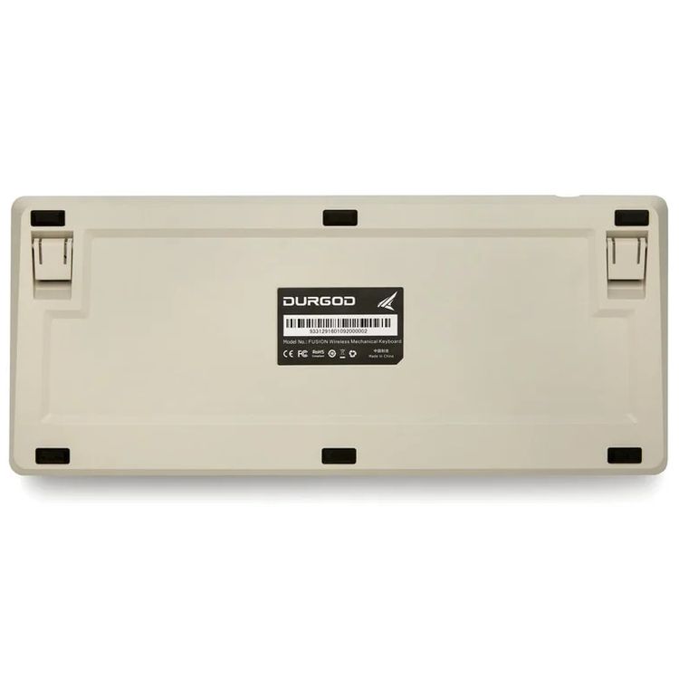 Durgod Fusion Wireless Mechanical Keyboard 65% Layout Doubleshot PBCherry Profile, Bluetooth 5.0, compatibility with Mac & Windows, USB Type C, Brown Switch - Gray/White/Orange