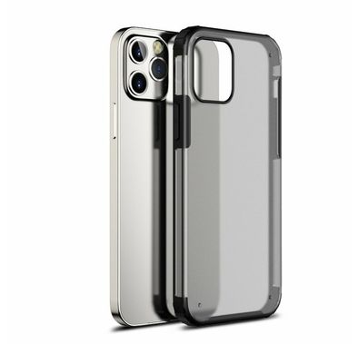 Devia TPU + PC Shark Series Shockproof Back Shield Case, Soft Interior Material, Anti-Scratch Wear, 360° Full Protection Back Cover Compatible for Apple (iPhone 12/12 Pro (6.1"), Black)