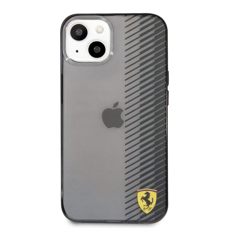CG MOBILE Ferrari Transparent Hard Case Gradient Print Logo Compatible for iPhone 13 (6.1")) Scratches Resistant, Easy Access to All Ports