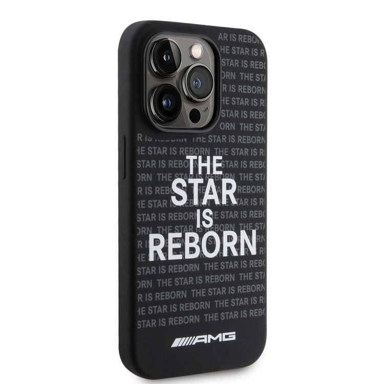 AMG iPhone 15 Pro Max For Silicone Case With The "The Star Is Reborn" Logo - Black
