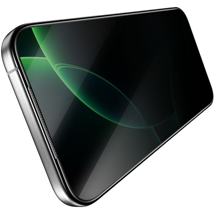 Green Lion Diego Pet Privacy 3D Full Curved Glass for iPhone 17 Pro Max, Anti-Broken Soft Edge, 9H Item Hardness, Crystal Clear, Privacy Protection, Anti-Fingerprint, Anti-Scratch, Oleophobic Coating, Air Bubble Prevention, Ultra-Thin - Black