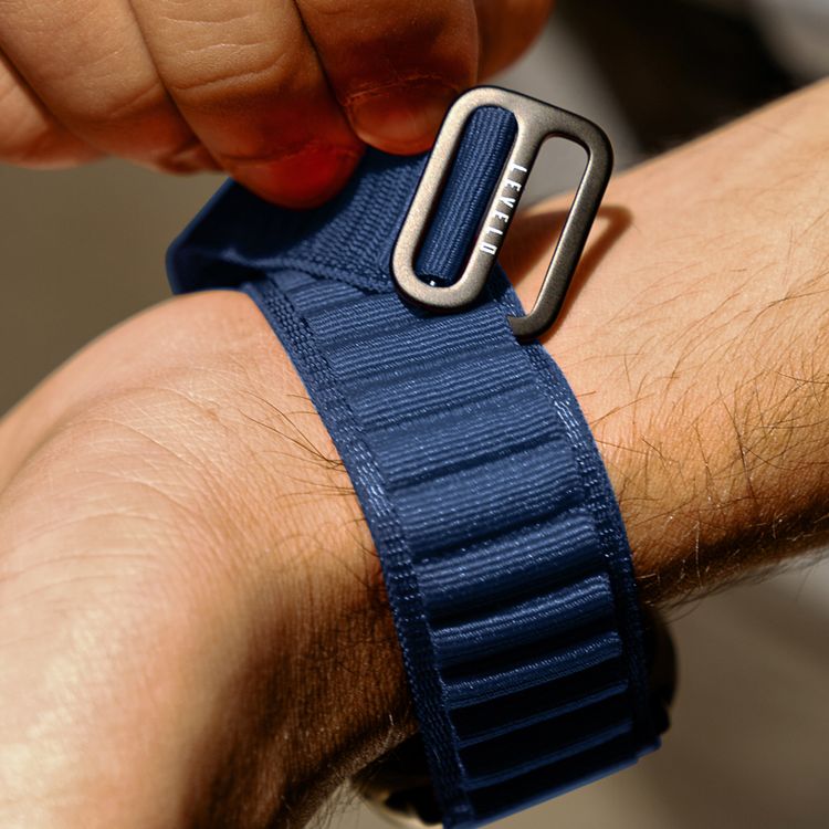 Levelo Ace Loop Watch Strap with Titanium G Hook Buckle for Apple Watch 49/45mm, Sweat & Water Resistant, Compatible with SE, Series 8, 7, 6, 5 & 4, Soft & Comfortable Fit - Blue