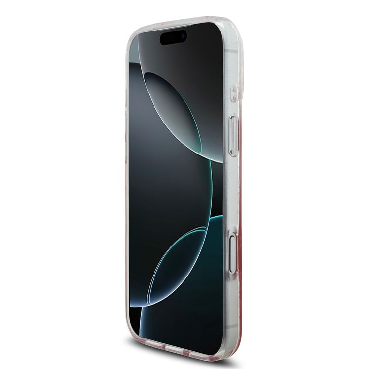 خمن حافظة MagSafe مصنوعة من الحاسب الشخصي و TPU مع تدرج براق لأيفون 17 برو ماكس، حماية من السقوط، تصميم نحيف، قبضة مريحة، تغليف مستدام، سهلة التركيب، تصميم خفيف الوزن - زهري