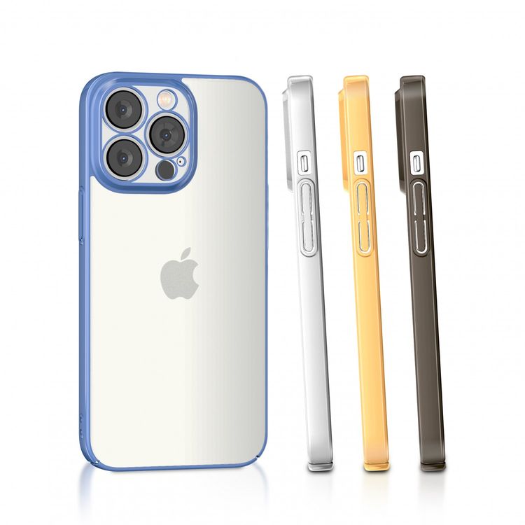 Green Lion Elite Case with Matte Electroplating Bumper for iPhone 13 Pro ( 6.1" ), Anti-Scratch, Easy Access to All Ports, Shock Absorption & Drop Protective - Light Blue