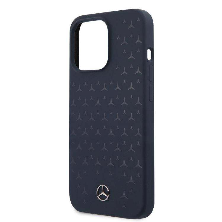 CG MOBILE Mercedes Benz Liquid Silicone Case With Stars Pattern Compatible for iPhone 13 Pro (6.1") Anti-Scratch, Easy Access to All Ports, Drop Protection