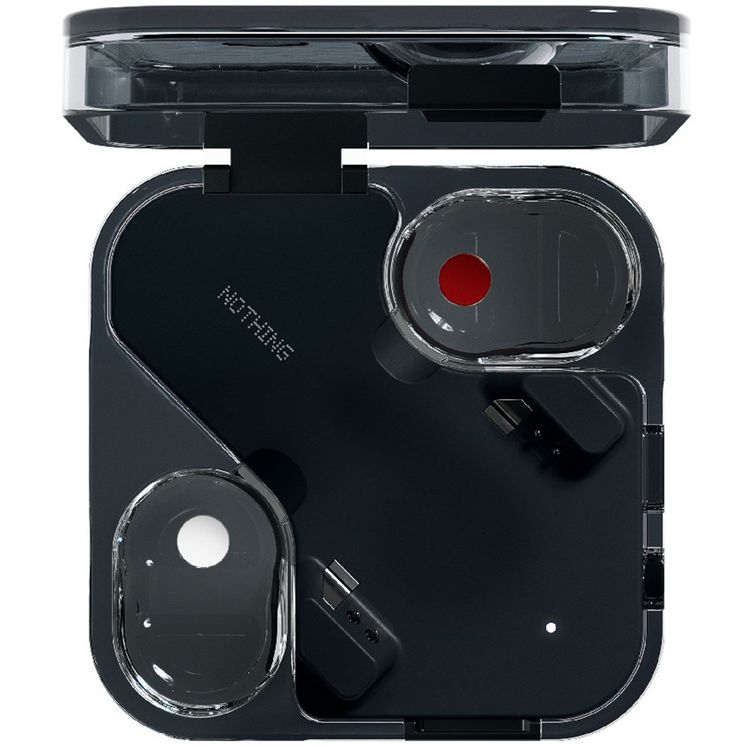 Nothing Ear True Wireless Earbuds, Active Noise Cancellation, Dual Connection, Up to 10 Hours Battery Life, Pinch Controls - Black