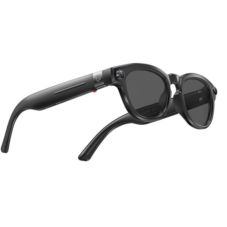 Powerology Lovanni AI Smart Glasses with Up to 10 Hours Battery Life, Sony IMX219 Camera, 290mAh Battery, 13mm Speaker Size, Wireless Connectivity, 2GB ROM - Black