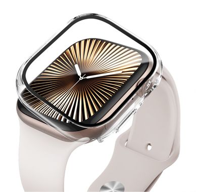 Green Lion Guard Plus PC Case for Apple Watch 46mm, Scratch Resistance, Anti-Fingerprint, Shock Proof, Easy Installation, Ultra Lightweight, Touch Sensitivity - Clear