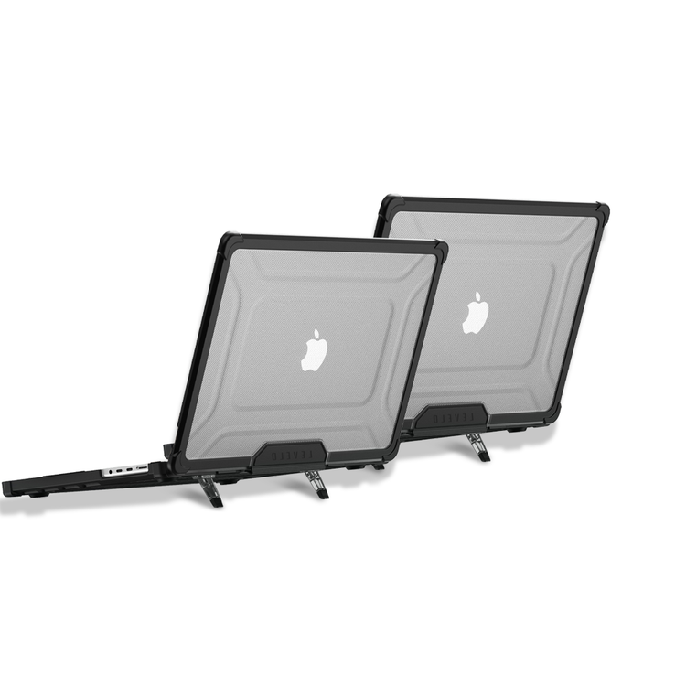 Levelo Espectro Case for MacBook Pro 16" (2021-2024), 360° Full Protection, Foldable Stand Design, Built-in Air Vents, Shock-Proof Edges, Easy Installation & Removal - Black