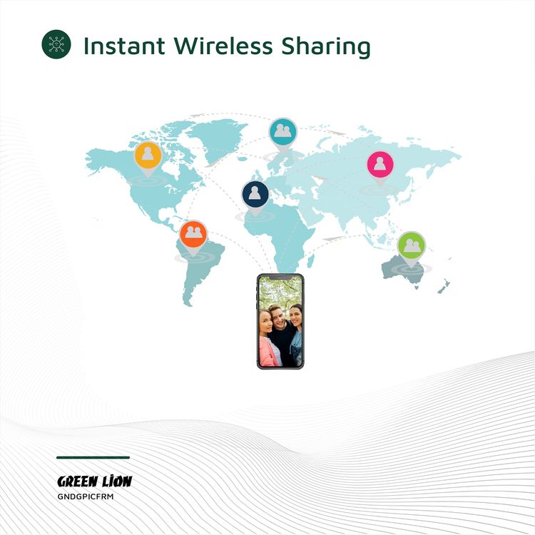 Green Lion Digital Picture Frame with Touch Screen Display, 10.1" IPS Screen Size, 1GB RAM, TF Card Support Up to 32GB, JPG, PNG & HEIC Picture Format Support - Wooden