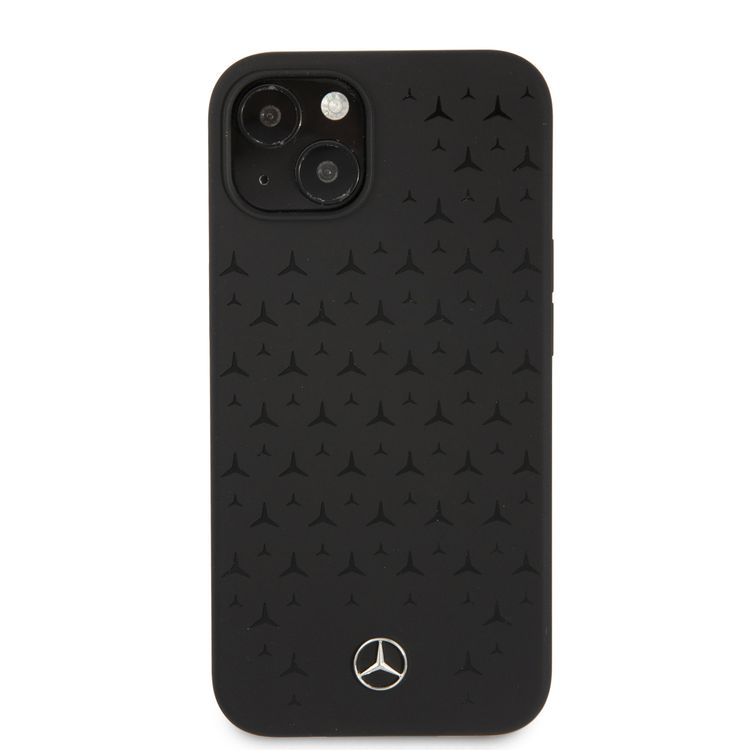 CG MOBILE Mercedes Benz Liquid Silicone Case With Stars Pattern Compatible for iPhone 13 (6.1") Anti-Scratch, Easy Access to All Ports, Drop Protection