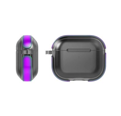 X-Doria Raptic Air Case Compatible for AirPods 3 | AirPods Case with Detachable Metal Carabiner Supports Wireless Charging - Iridescent