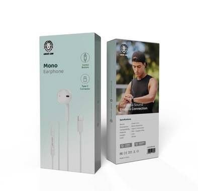 Green Lion Wired Earphone with Single Earbud Type-C with ...