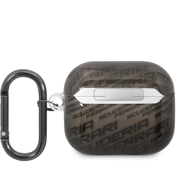 حافظة CG MOBILE Ferrari بتصميم نمط Scuderia Ferrari متوافق مع Airpods 3 - أسود