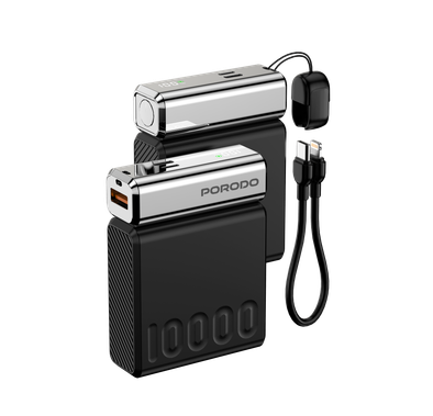 Porodo Chromevolt 10000mAh Power Bank with LED Digital Di...