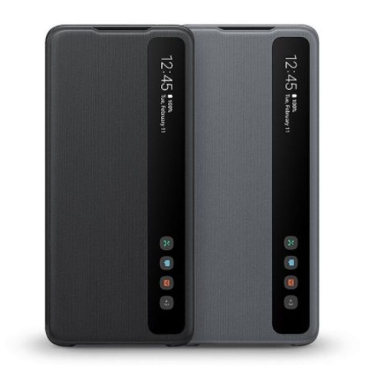 Samsung S20 Ultra Smart Clear View Cover Seamlessly with Your Phone, Slender Comfort for Your Hand, Protection on All Sides - Gray