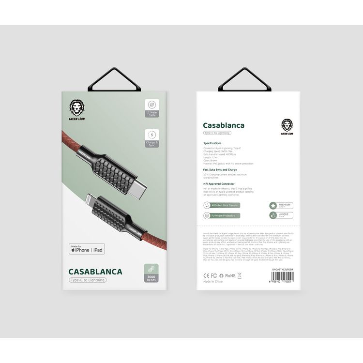 Green Lion Casablanca Type-C To Lightning - Brown