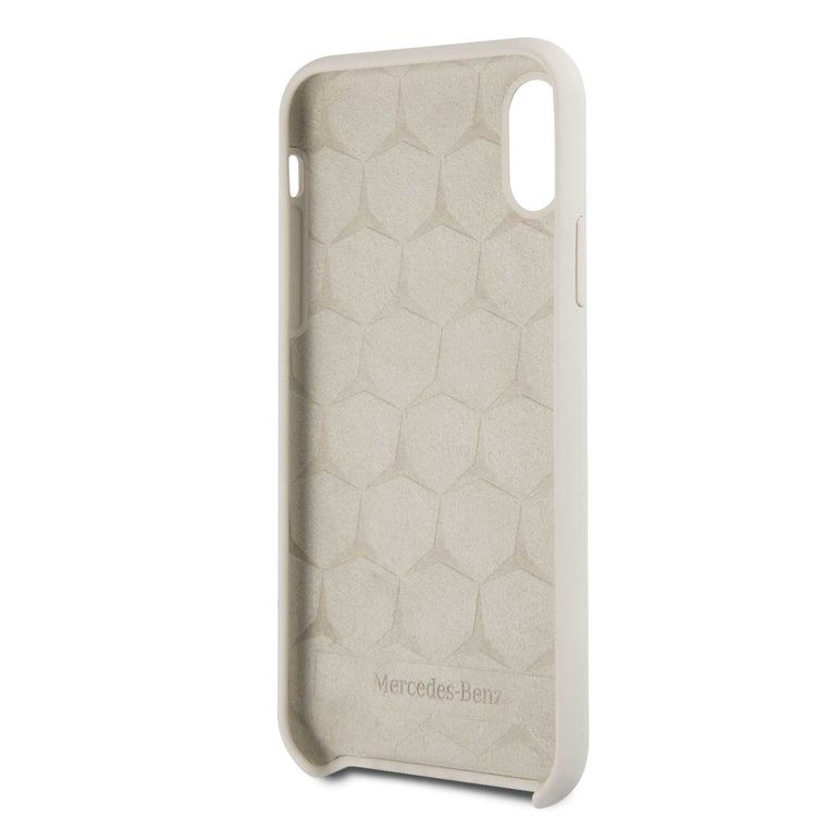 CG MOBILE Mercedes-Benz Silicone Phone Case with Microfiber Lining for iPhone X Officially Licensed - Beige