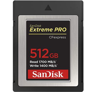 SanDisk 512GB Extreme PRO CFexpress Card Type B - SDCFE-512G-GN4NN - Red