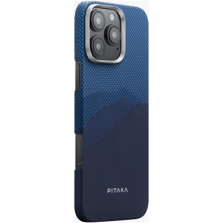 Pitaka Tactile Woven Ultra Slim Case for iPhone 16 Pro Max, Woven Touch, Compatible with MagSafe, Raised Camera Lip - Over the Horizon