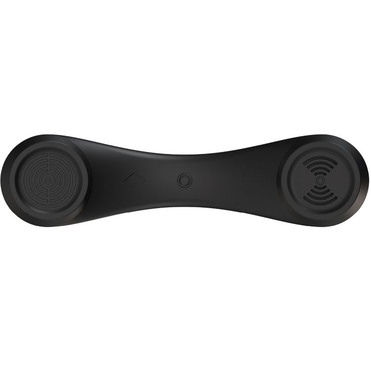 Porodo Classic Retro Phone Handset with Noise Cancelling Mic, 1m Coiled Cable, Universal USB-C Connector, 2.8mm Cable Diameter, Durable ABS Material, Ergonomic Grip Desing, 28mm Speaker Diameter - Black