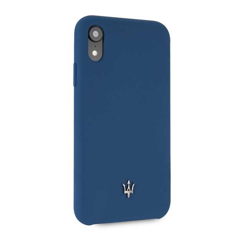 Maserati Silicone Hard Case for Apple iPhone Xr - Navy