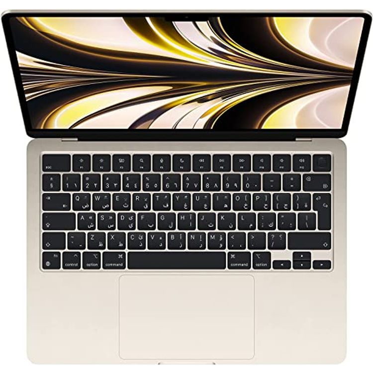 Apple 2022 MacBook Air laptop with M2 chip: 13.6-inch 8GB RAM - Starlight - Arabic/English - 512GB