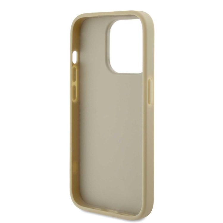 Guess Fixed Glitter Case with Big 4G Logo - Gold - iPhone 15 Pro Max