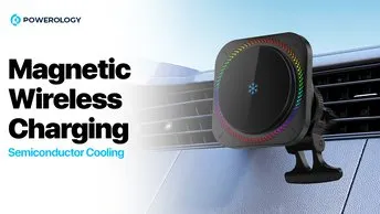 Powerology Fast Qi2 Square MagSafe , Airvent Mount Charger (P15WMCPS)