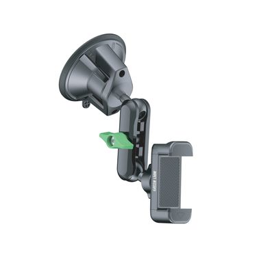Green Lion GX-19 Universal Phone Holder, Adjustable holder size from 5 to 14 cm, Up to 4kg Clamping Force, Washable Suction Cup, Easy Installation, Sticky Gel Pad, 360° Rotation - Black