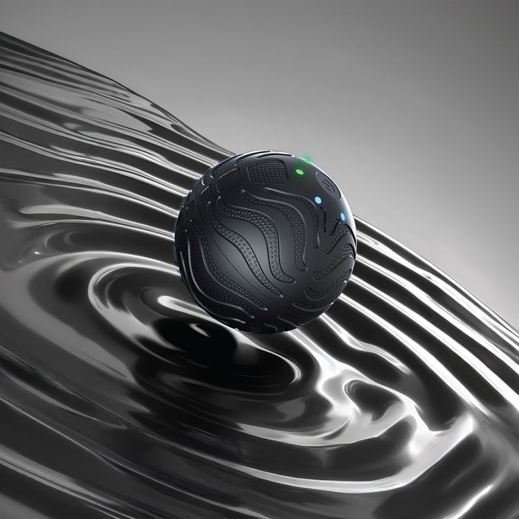 Green Lion Massager Ball with 3 Speed Levels, Up to 4 Hours Working Time, 60dB Noise Level, Type-C Charging, Blood Circulation Increase - Black