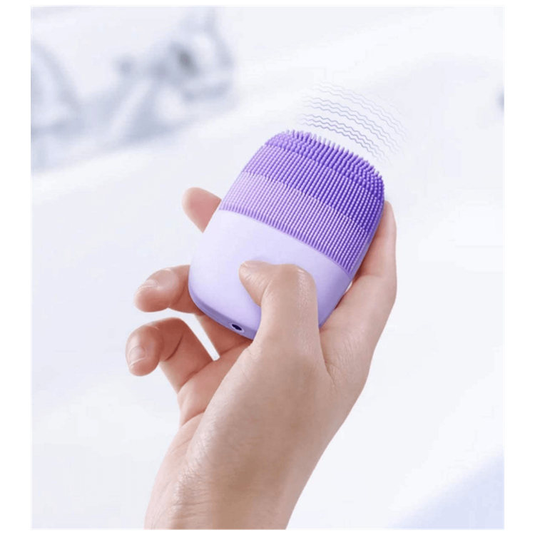 inFace Waterproof Electric Sonic Face Brush with Up to 4 Hours Working Time, Dual Sonic Technology, 300mAh Battery Capacity, Up to 6000 Vibrations per Minute - Purple