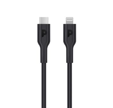 Powerology Type-C to Lightning Cable PD 20W, Fast Data Sync And Charge, Universal Compatibility, 2m/6.5ft - Black