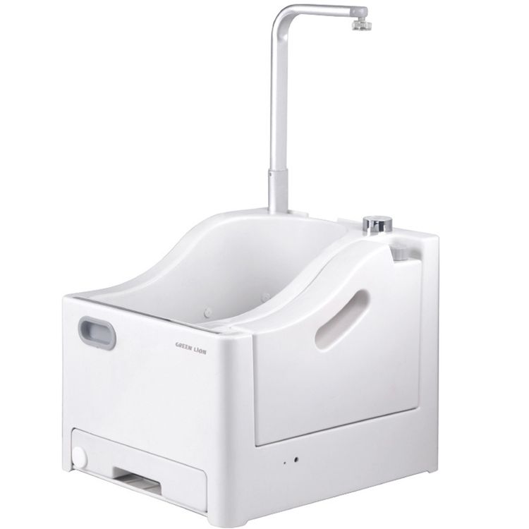  Green Lion Portable Wudu Machine with Pressure Foot Pedal, 2.5 L Clean Water Capacity, 2x1800 mAh Batteries, Lightweight Design, No Installation Required, Safe to Use - White