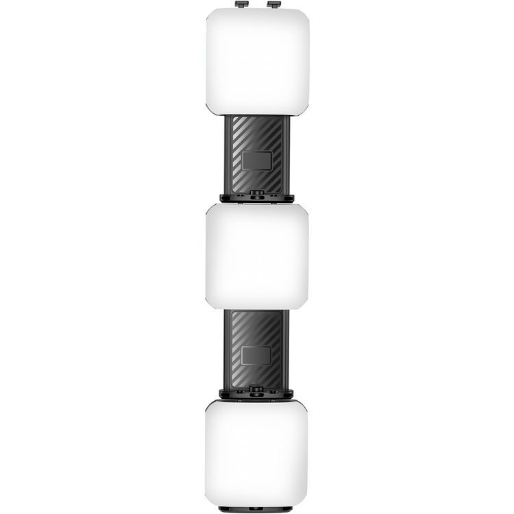Porodo Lifestyle Clip-On Fill Light with 3 Color Temperatures, 1000mAh Battery Capacity, Up to 24 Hours Working Time, 3 RGB Lights, Wide Compatibility, 4W Power - Black