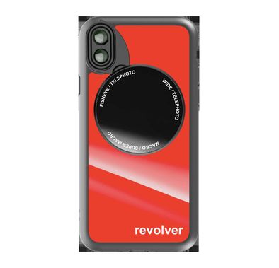 Ztylus Revolver M6X Small Lens Kit (Fisheye Telephoto/Wide Angle/Macro/Super Macro) Compatible for iPhone X / Xs - Quick Flip Lens - Magnetic Connection Attachment - Gloss Red