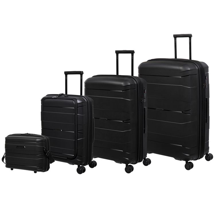 it luggage Momentous Small 21" Luggage, 8 Wheel Spinner, Telescopic Extendable Handle, Combination Lock, Polypropylene Material - Black
