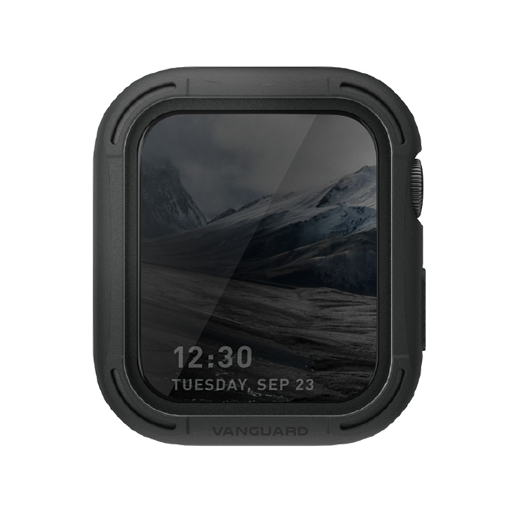 Viva Madrid Vanguard Stavea Screen Protector Case Compatible for Apple Watch 42/44mm, Full Protective Bumper Cover Case, Shockproof & Anti-Scratch Replacement Case - Black