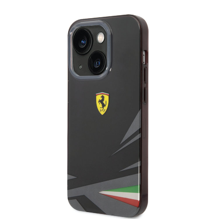 Ferrari PC/TPU Case with Double Layer Print iPhone 14 Plus Compatibility - Black