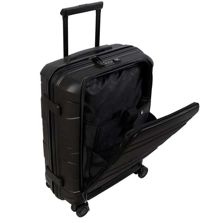 it luggage Momentous Small 21" Luggage, 8 Wheel Spinner, Telescopic Extendable Handle, Combination Lock, Polypropylene Material - Black