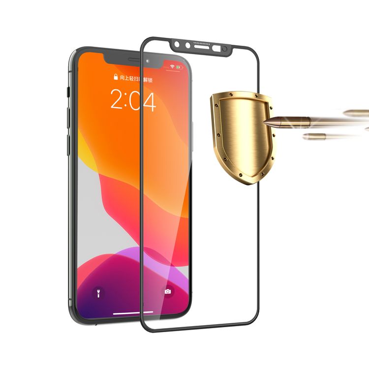 واقي شاشة زجاجي عالي الدقة 3D Security Pro من Green Lion لهاتف iPhone 12 / 12 Pro 6.1 بوصة