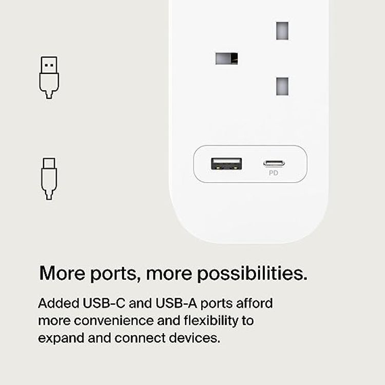 Belkin Connect Surge with USB-C and USB-A Ports 18W 4x AC Outlet - White