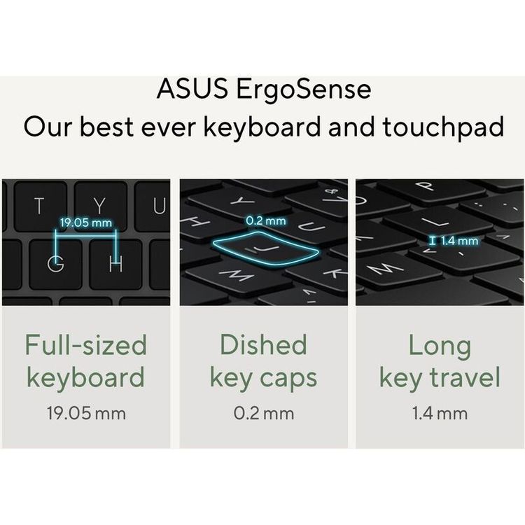 ASUS Zenbook 14 OLED Laptop UM3402YA - AMD Ryzen R5-7340U, 8GB RAM, 512GB SSD, AMD Radeon Graphics, 14-inch 3K OLED, Windows 11 Home - Jade Black