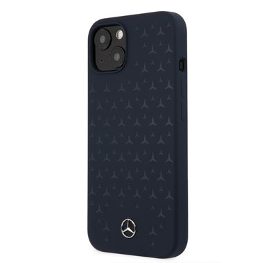 CG MOBILE Mercedes Benz Liquid Silicone Case With Stars Pattern Compatible for iPhone 13 (6.1") Anti-Scratch, Easy Access to All Ports, Drop Protection