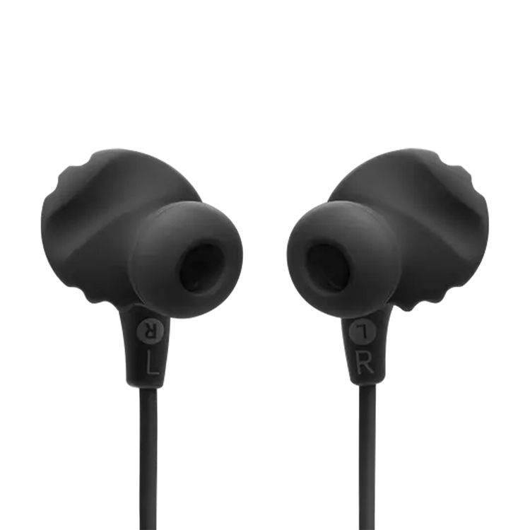 JBL Endurance Run2 Sports Wired In-Ear Headphones, Twist Lock, Water Proof, Sweat Resistant, Magnetic Buds, Hands-Free Phone Calls, 8.2mm Driver Size, JBL Pure Bass Sound - Black