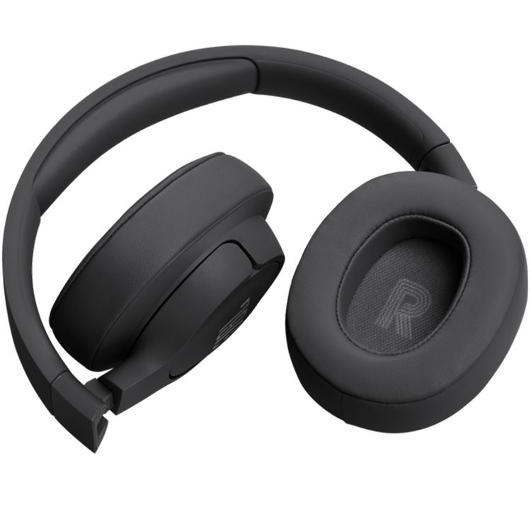 JBL Tune 720BT Wireless Over-Ear Headphones with Voice Aware Technology, Lightweight, Comfortable & Foldable Design, Fast Charge, JBL Pure Bass Sound, Water Resistant, JBL One App - Black