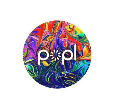 Popl Instant Sharing Device, Digital Business Card and Phone Accessory - NFC Tag That Instantly Shares Social Media Compatible with iOS & Android - Tie Dye