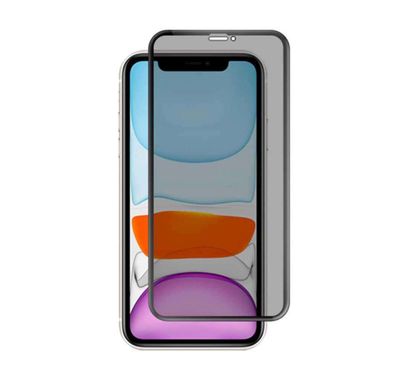 ايجارد من بورودو ثلاثي الابعاد واقي شاشة زجاجي منحني الحافة متوافق مع ايفون 11 بروماكس (6.5 بوصة) حماية كاملة للشاشة ، تركيب سلس ، مضاد للانتباه 180 درجة زجاج مقوى - أسود